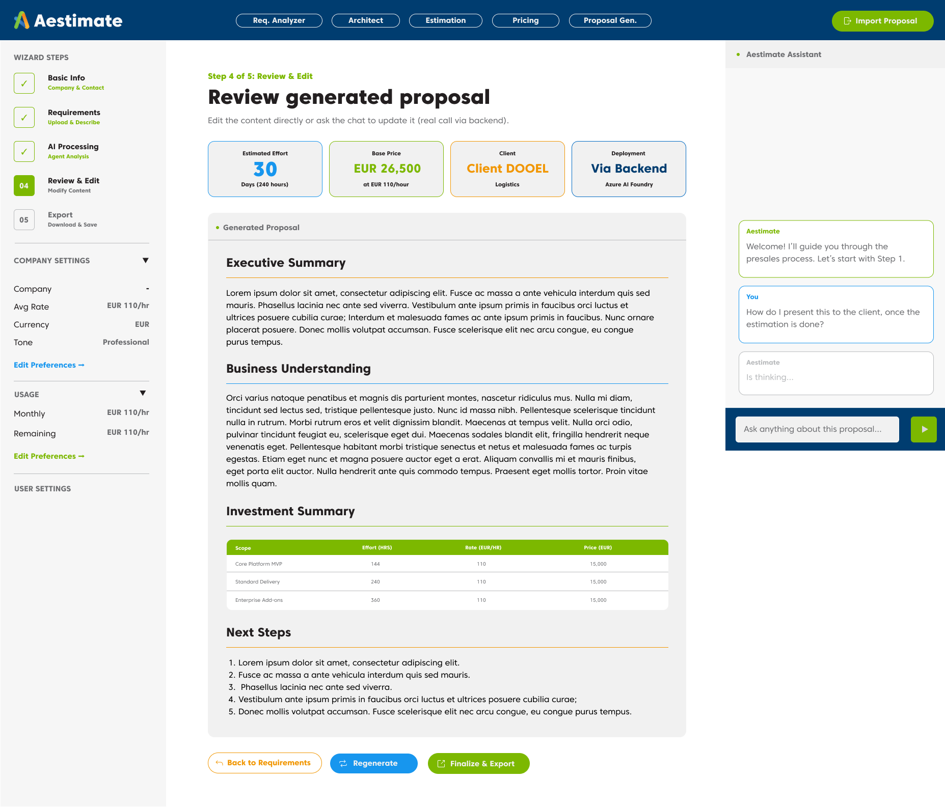 Aestimate